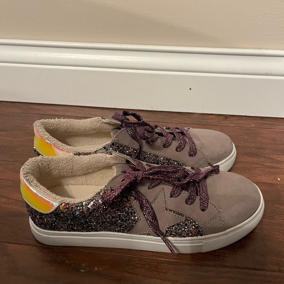 Steve Madden Rezume Glitter Sneakers-Girls Size 5 - Picture 1 of 9